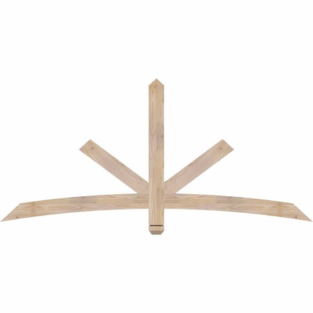 Ekena Millwork Alberta Smooth Timber Gable Bracket, Douglas Fir, 72"W x 33"H x 1 1/2"D x 3 1/2"F, 11/12 Pitch GBW072X33X0204ALB00SDF